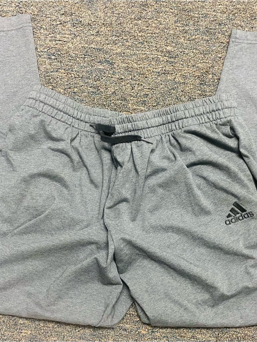 adidas Gray Athletic Pants with Black Logo